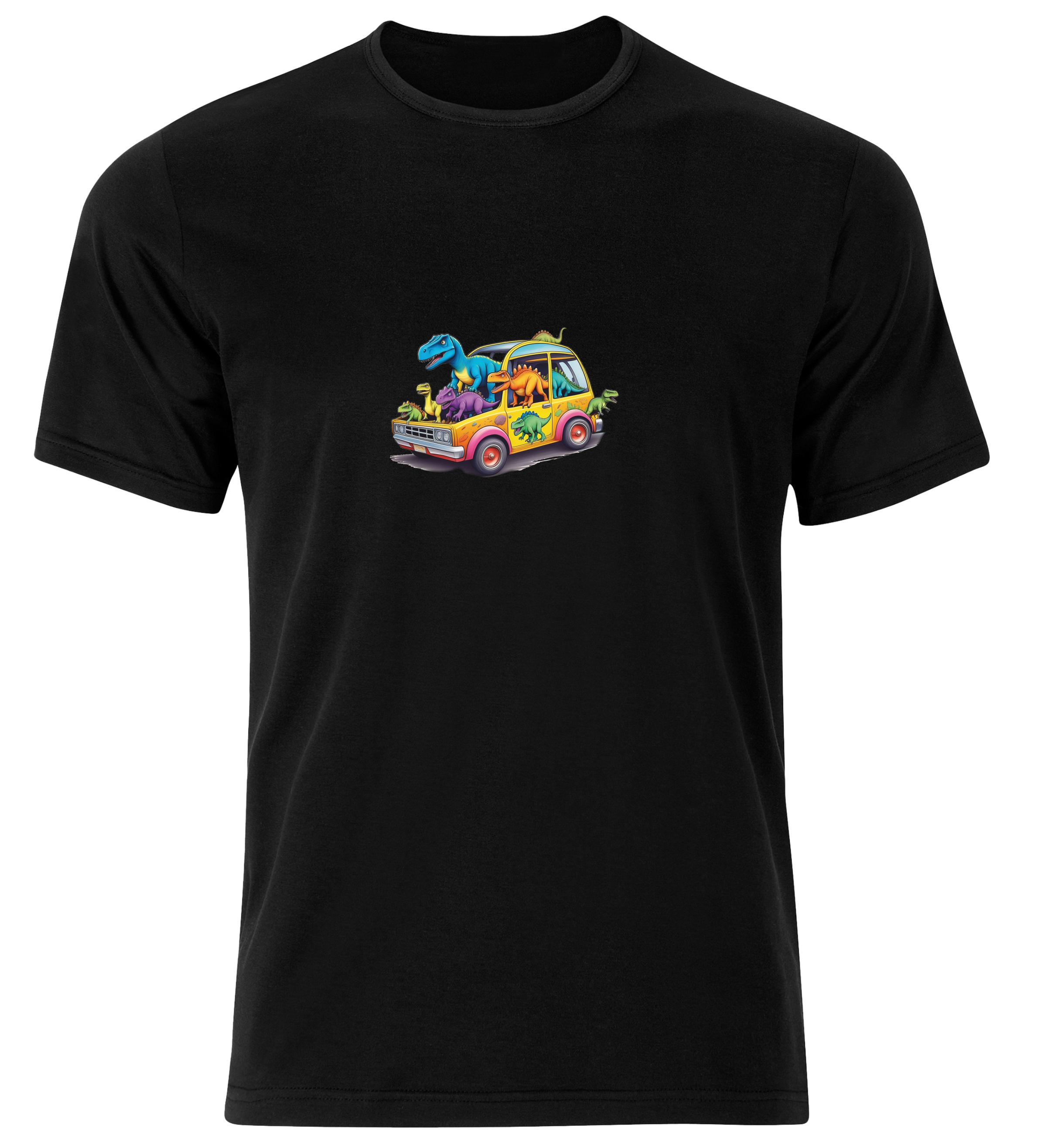 Unisex tričko s potiskem auta s dinosaury